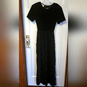 Joseph Ribkoff velvet crepe overlay jumpsuit